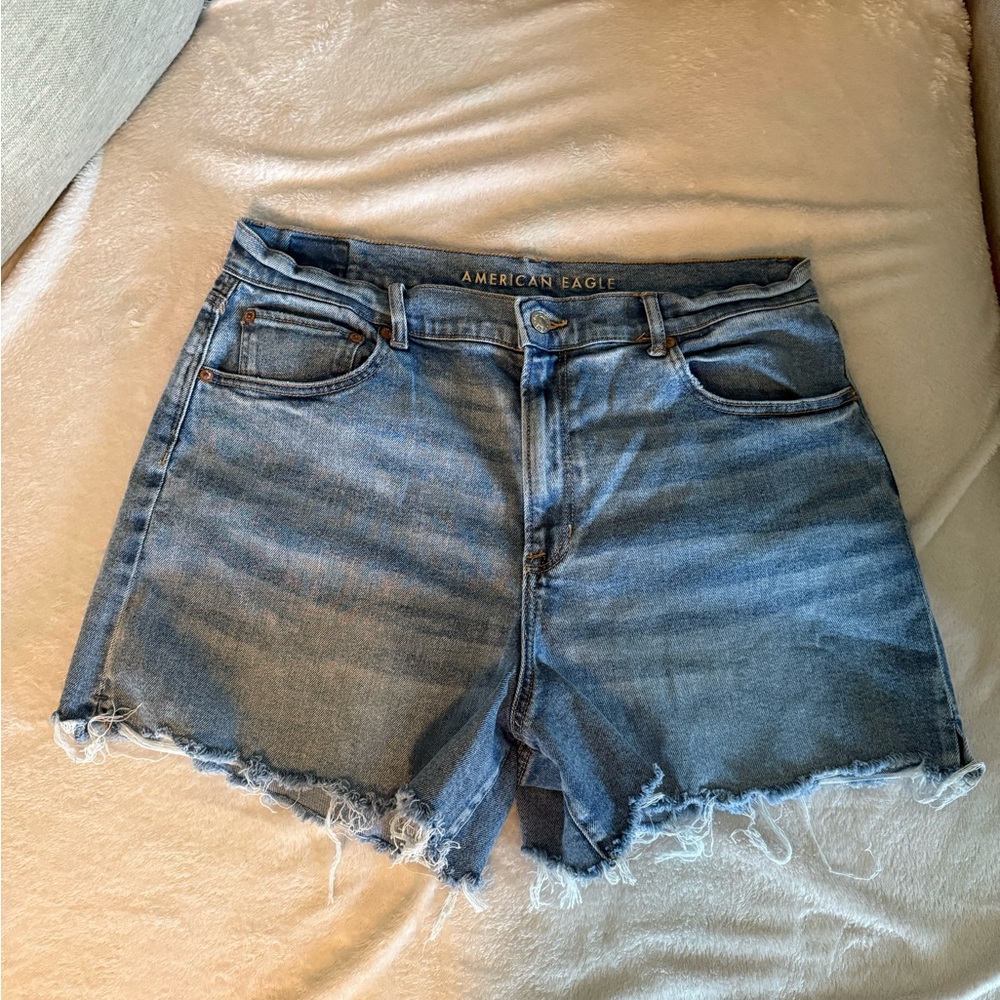 American Eagle Outfitters Distressed Blue Jean Shorts